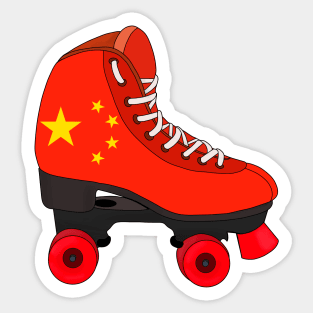 Roller Skating China Sticker